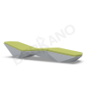 Шезлонг Quaro с подушками Concrete Gray, Green