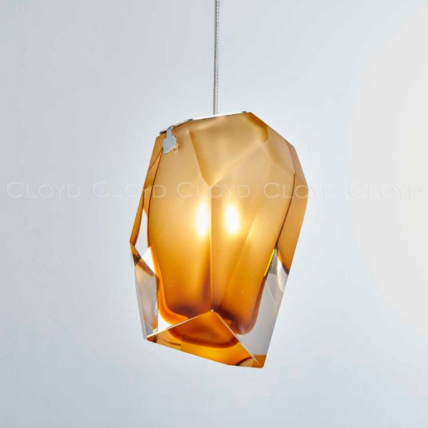 Подвесной светильник Cloyd VARELL P1 / шир. 20 см - хром - желтое стекло (арт.11659) от интернет-магазина IDODOM.RU