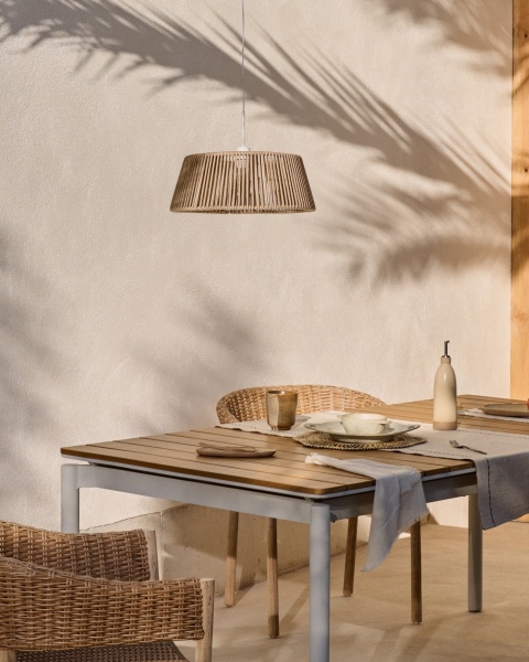 Абажур подвесного светильника Aldet из серого веревочного шнура Ø46 см от интернет-магазина IDODOM.RU