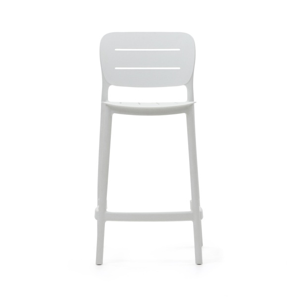 Уличный полубарный стул Morella из белого пластика 65 см от интернет-магазина IDODOM.RU