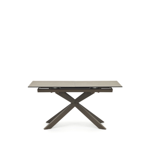 Atminda Раздвижной стол из керамики и стали с коричневой отделкой 160 (210) x 90 см от интернет-магазина IDODOM.RU