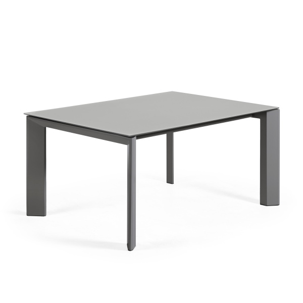 Стол Atta 160 (220) x90 антрацит, темно-серый, стекло от интернет-магазина IDODOM.RU