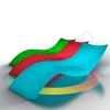 Светящийся шезлонг Wave белого цвета RGB