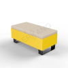 Скамейка Brick 120 Yellow, Bone Brown