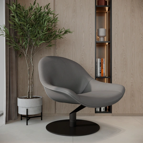 Лаунж кресло Zero Gravity с механизмом кручения, серый от интернет-магазина IDODOM.RU