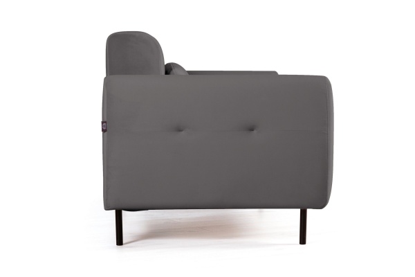 Siena диван-кровать прямой с подлокотниками, бархат серый 27 от интернет-магазина IDODOM.RU