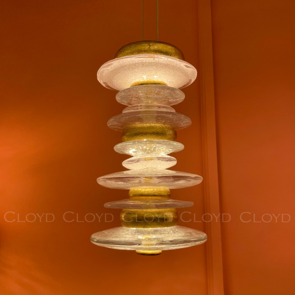 Подвесной светильник Cloyd GEFEST P3 / выс. 29 см - золото сусальн. (арт.10389) от интернет-магазина IDODOM.RU