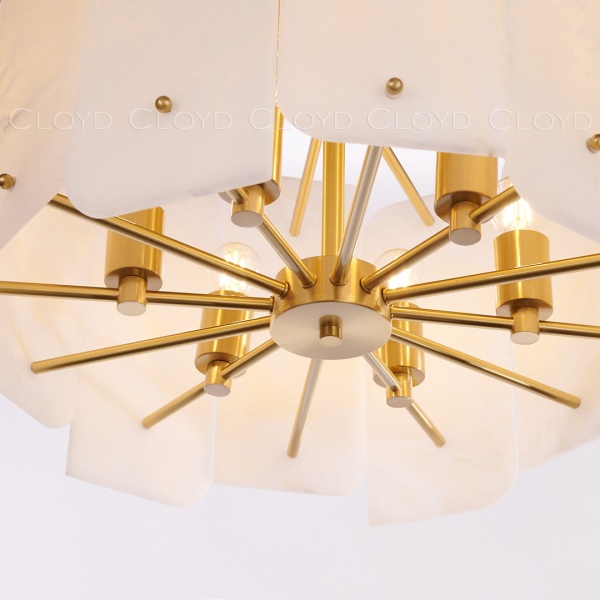 Люстра Cloyd HERCULANUM-C C5 / Ø50 см - алебастр - латунь (арт.11200) от интернет-магазина IDODOM.RU