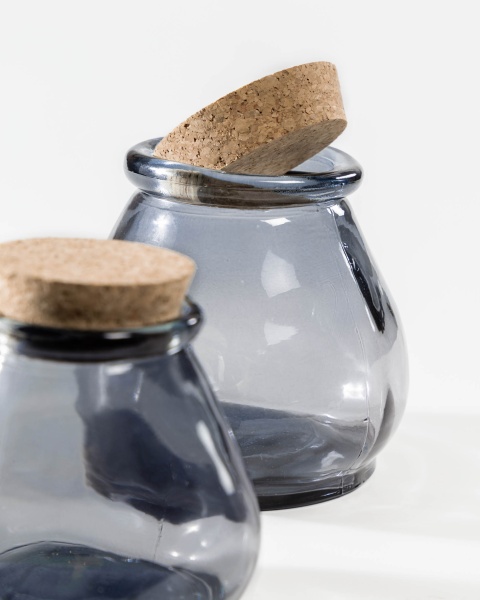 Маленькая банка Rohan синее стекло от интернет-магазина IDODOM.RU