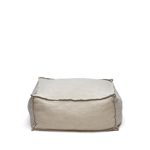 Forallac Пуф 100% лен бежевого цвета 50 x 50 см от интернет-магазина IDODOM.RU