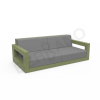 Диван Quarter lounge с подушками темно-зеленого цвета, аксессуар серого цвета