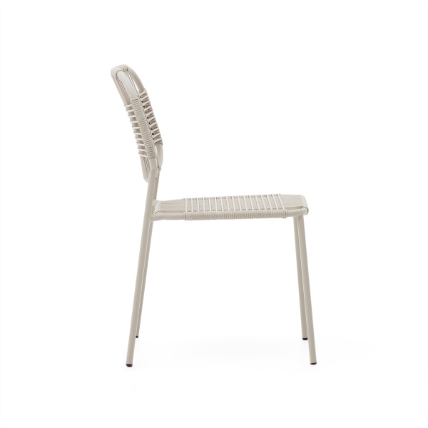Садовый стул Talaier из искусственного каната и стали бежевого цвета от интернет-магазина IDODOM.RU