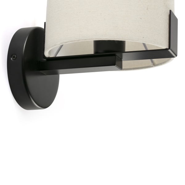 Бра NILA черный с белым абажуром 1xE27 от интернет-магазина IDODOM.RU