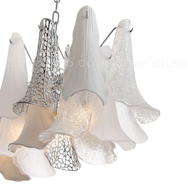 Люстра Cloyd WASABI C8 / шир. 111 см - керамика - хром (арт.11451) от интернет-магазина IDODOM.RU