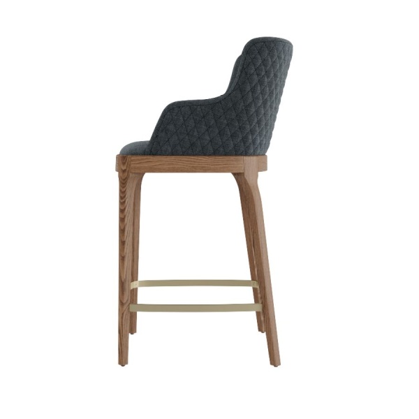 Кресло полубарное Magda, массив бук, рогожка черный от интернет-магазина IDODOM.RU