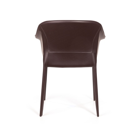 Стул  с подлокотниками GIO, кожа коричневый от интернет-магазина IDODOM.RU