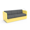 Диван Grace с подушками желтого цвета, аксессуар темно-серого цвета