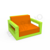 Кресло Quarter lounge с подушками Spring Green, Orange