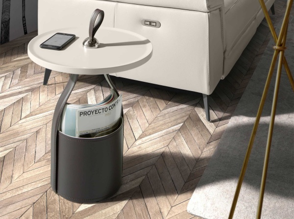 Круглый угловой стол BRC6589 /2067 с ручкой из кожзама от интернет-магазина IDODOM.RU