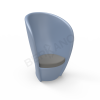 Кресло Harmony синего цвета, аксессуар графитового цвета