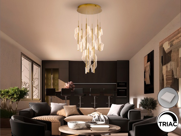 Люстра Velas 9L золотая DIM от интернет-магазина IDODOM.RU