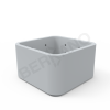 Кашпо Cubo 150 серого цвета