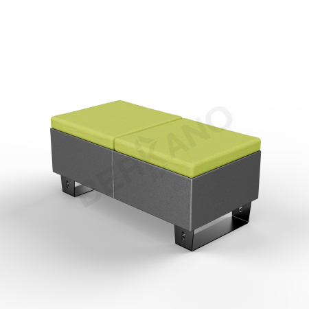 Скамейка Brick 120 Coal Black, Green