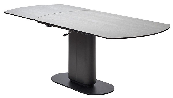 Стол обеденный Gerda (140+60) керамика матовая серая, поворотный механизм от интернет-магазина IDODOM.RU