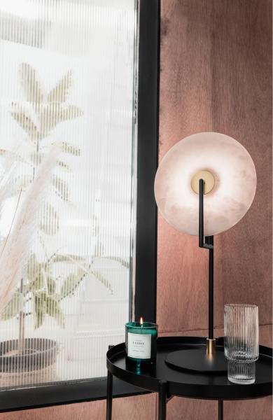 Настольная лампа Erto с алебастровым диском 1096/25 от интернет-магазина IDODOM.RU