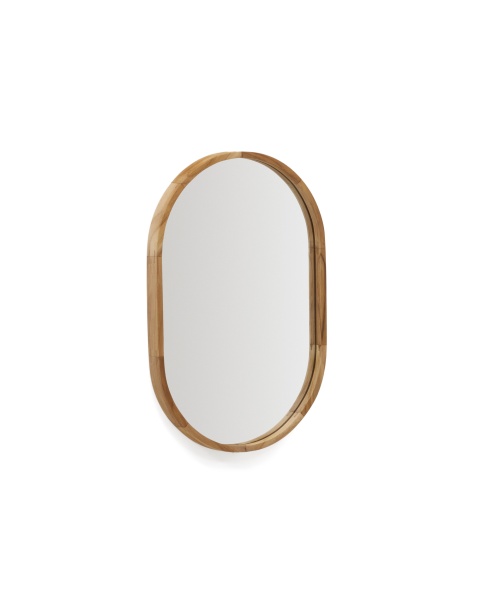 Magda Зеркало из массива тикового дерева с натуральной отделкой Ø 40 x 60 см от интернет-магазина IDODOM.RU