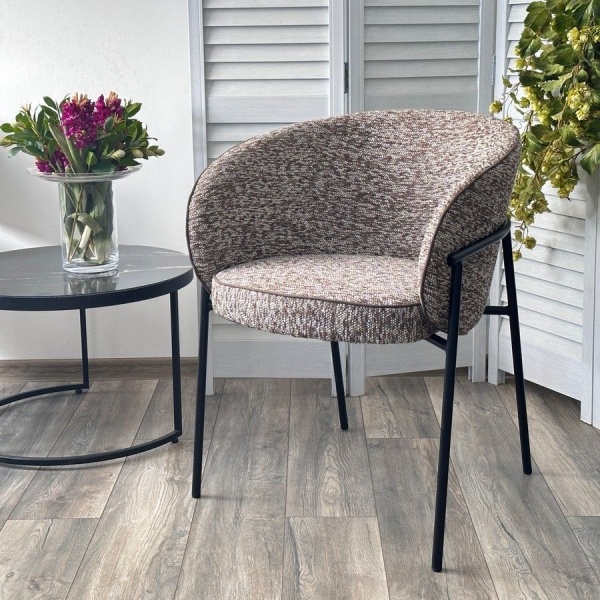 Стул Ghost букле биколорный, коричневый от интернет-магазина IDODOM.RU