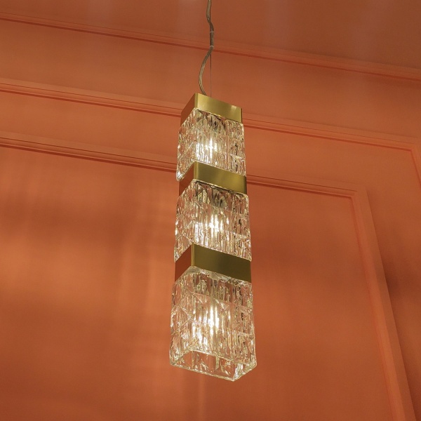 Подвесной светильник Cloyd CORUND-A P3 / выс. 45 см - латунь (арт.10683) от интернет-магазина IDODOM.RU