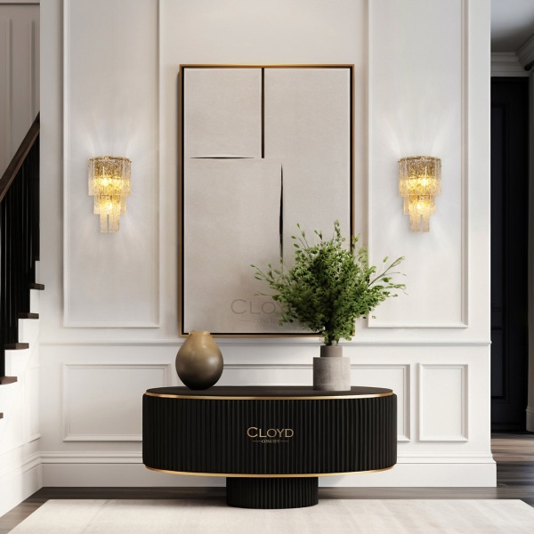 Бра Cloyd PARSIFAL-A W3 / выс. 35 см - латунь (арт.20093) от интернет-магазина IDODOM.RU