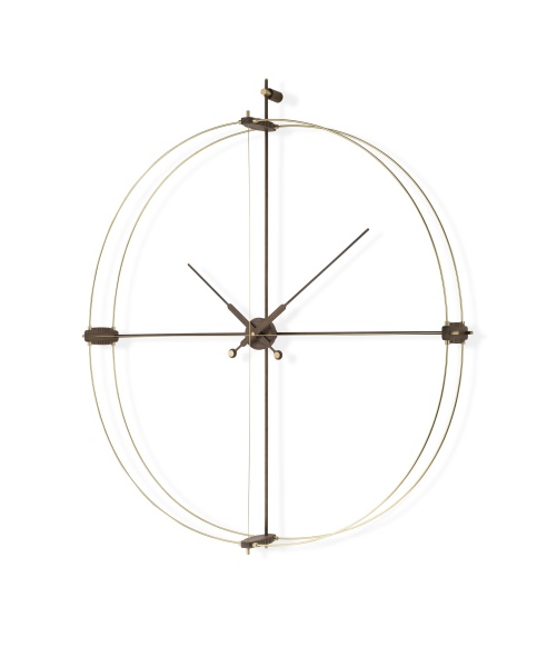 Настенные часы Delmori Premium латунный/орех от интернет-магазина IDODOM.RU