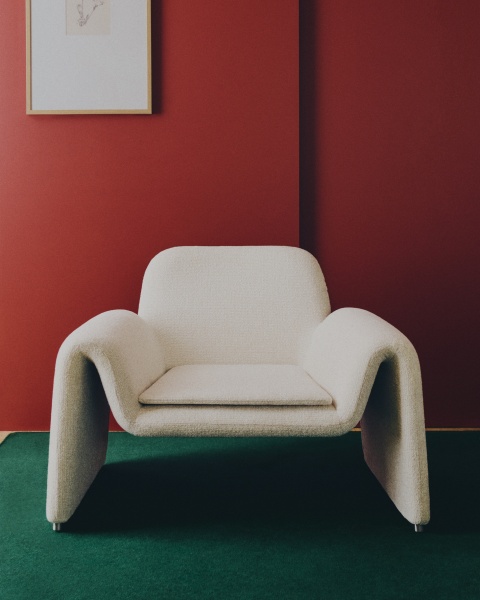 Кресло Melvia из бежевого шенилла от интернет-магазина IDODOM.RU