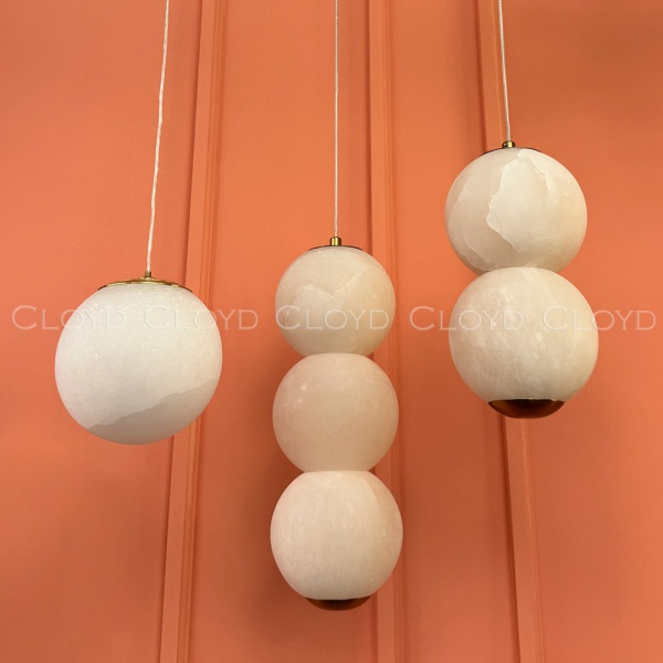 Подвесной светильник Cloyd ORIONIS P2 / выс. 26 см - алебастр - латунь (арт.12530) от интернет-магазина IDODOM.RU