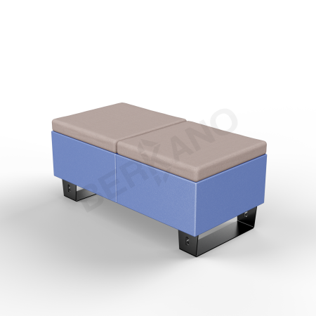 Скамейка Brick 120 Wave Blue, Cappuccino