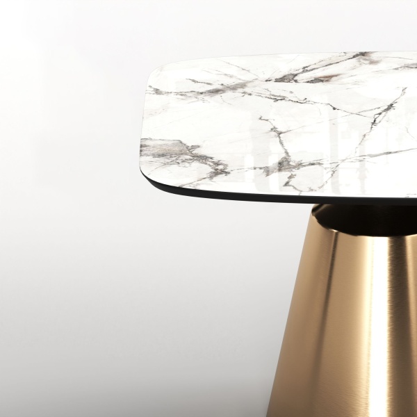 Стол овальный Lucas 200, керамика глянцевая, белая от интернет-магазина IDODOM.RU