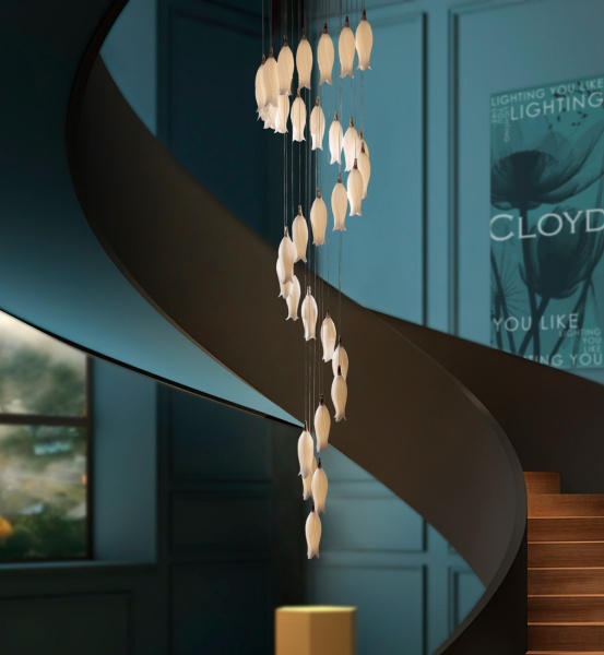 Люстра Cloyd ARGANA C31 / выс. 270 см - керамика - E14 - белый (арт.11239) от интернет-магазина IDODOM.RU