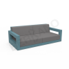 Диван Quarter lounge с подушками бирюзового цвета, аксессуар графитового цвета