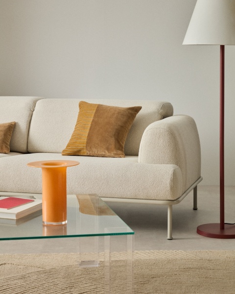 Samit Чехол на подушку из 100% хлопкового бархата с горчичными полосками 45 x 45 см от интернет-магазина IDODOM.RU