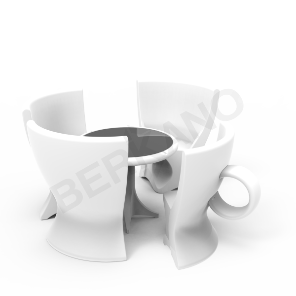 Стул с ручкой Coffee белого цвета от интернет-магазина IDODOM.RU