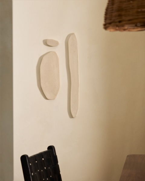 Набор Siluna из 3 удлиненных настенных панелей из белого папье-маше от интернет-магазина IDODOM.RU