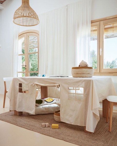 Temis Чехло для детского игрового домика из хлопка белого цвета от интернет-магазина IDODOM.RU