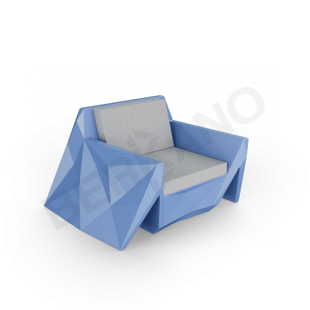 Кресло Quaro с подушками Wave Blue, Gray