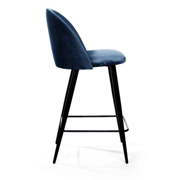 Стул полубарный Thomas, бархат синий 29 от интернет-магазина IDODOM.RU