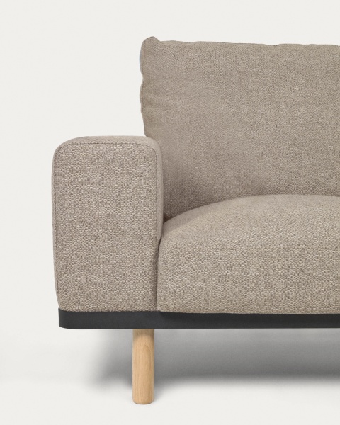 Диван 3-х местный Noa бежевый с натуральными ножками от интернет-магазина IDODOM.RU