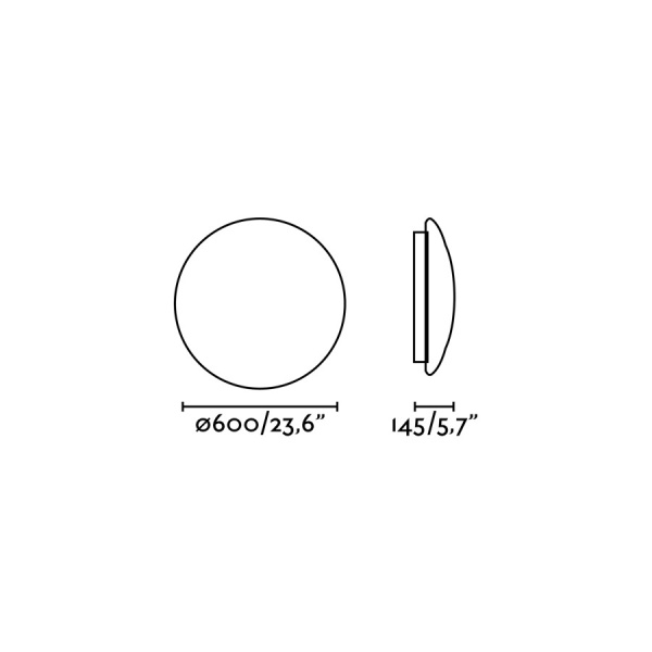 Потолочный светильник Bic 60 см белый от интернет-магазина IDODOM.RU