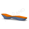 Шезлонг Quaro с подушками Wave Blue, Orange