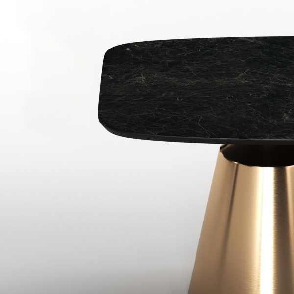 Стол овальный Lucas 200, керамика матовая, черная от интернет-магазина IDODOM.RU